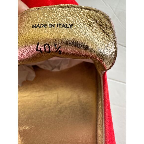 Prada Women's Espadrilles suede pointed flats red calzature Size 41.5‎ US 10 - Picture 5 of 11